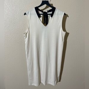 Marni Cream Sleeveless V-Neck Dress